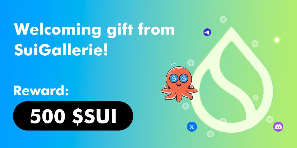 Why is the ocean blue? 🐙
Because all the fish - they go, "blue blue, blue blue". We are starting! Buhb. Buhb. Buhb. 
 
🏆 Win 500 Sui tokens!

How to join:
1️⃣Finish all the tasks in the campaign.
2️⃣Like and repost this tweet.

suigallerie.xyz/space/suigalle…

#SUIGallere #SUI