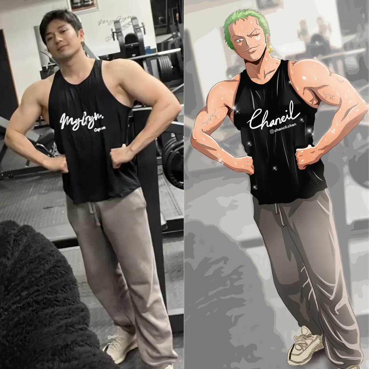 chanchancilchan's tweet photo. They are literally the same person, aren't they?

#ONEPIECE #netflixonepiece #onepieceliveaction #roronoazoro #zoro #Mackenyu https://t.co/6EDeNIFtvv