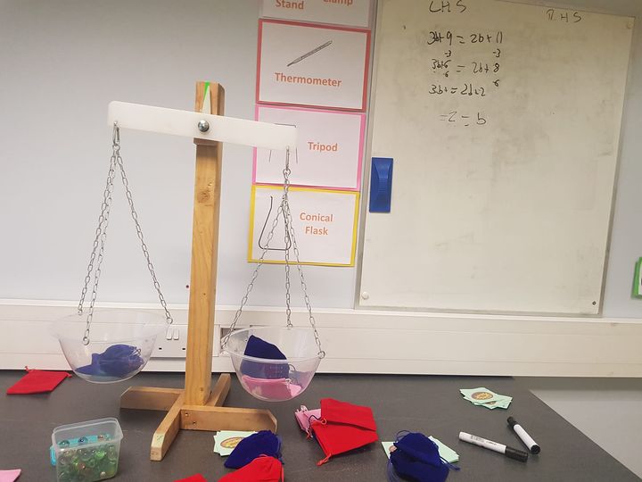 Understanding algebra can be hard. Our pupils respond well to kinaesthetic activities where they can make the link between algebra in the real world.