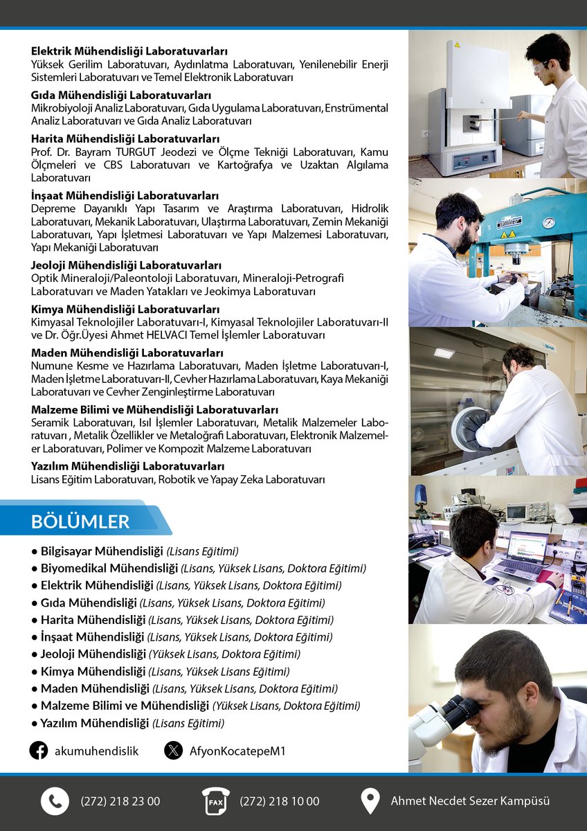 "Tarihin Yazıldığı Kocatepe'de Geleceğini Yaz..." Sizleri Mühendislik Fakültemize bekliyoruz...  Aday bilgi sayfası için⬇️
aku.edu.tr/adaybilgi
<a href="/Karakas1969/">Mehmet Karakaş</a> <a href="/suaybemmi/">Suayip Ozdemir</a> @MuratPekerAKU
#AfyonKocatepeÜniversitesi #yks2024 #ykssonucları