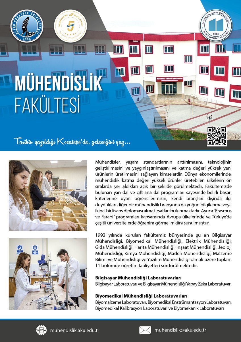kocatepeuniv's tweet photo. "Tarihin Yazıldığı Kocatepe'de Geleceğini Yaz..." Sizleri Mühendislik Fakültemize bekliyoruz...  Aday bilgi sayfası için⬇️
https://t.co/tPGIpjyrop
@Karakas1969 @suaybemmi @MuratPekerAKU
#AfyonKocatepeÜniversitesi #yks2024 #ykssonucları https://t.co/wlZxt5OYH4