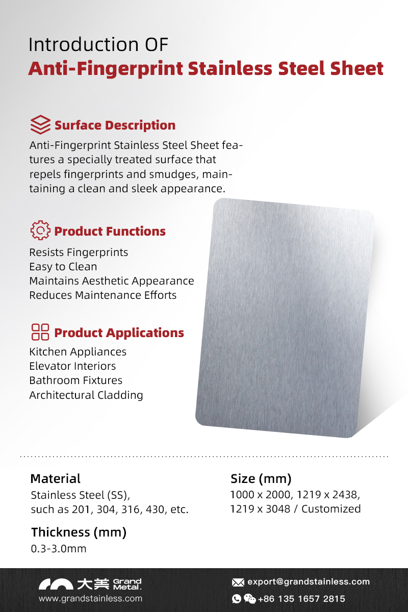 grand_metal's tweet image. Anti-Fingerprint Stainless Steel Decorative Material offers a sleek and clean appearance, designed to resist fingerprints and smudges, maintaining a pristine look.
#AntiFingerprint #CleanDesign #SmudgeResistant #SleekFinish #InteriorDesign #StainlessSteel