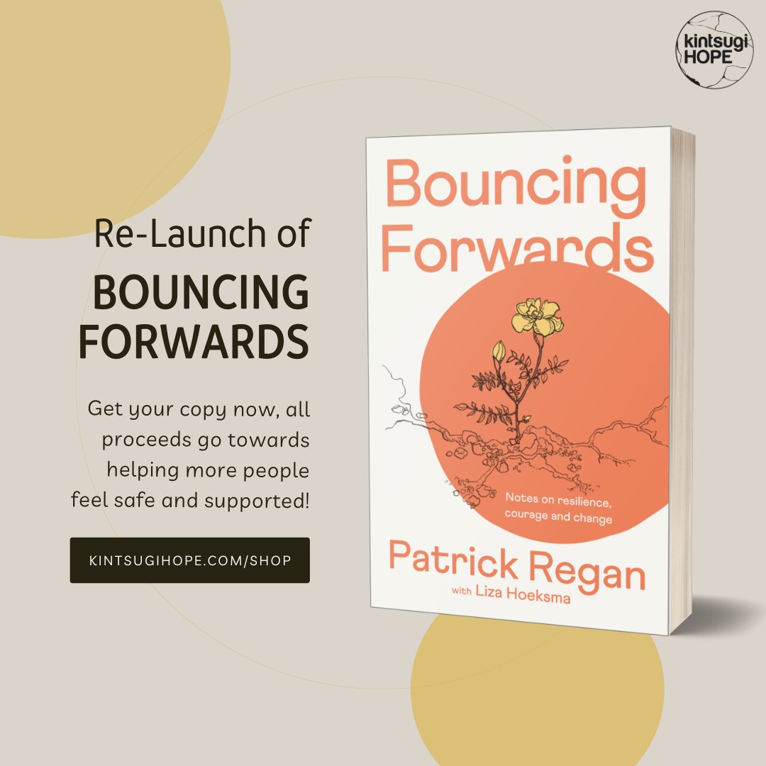 KintsugiHope's tweet photo. Today is Re-launch day of #BouncingForwards by @PatrickReganKH We love the new cover and design. You can get a copy at https://t.co/HOdmJpaQMm and all proceeds go back into the charity helping us with our work
#MentalHealthMatters #kintsugihope https://t.co/J1TwXymSm8