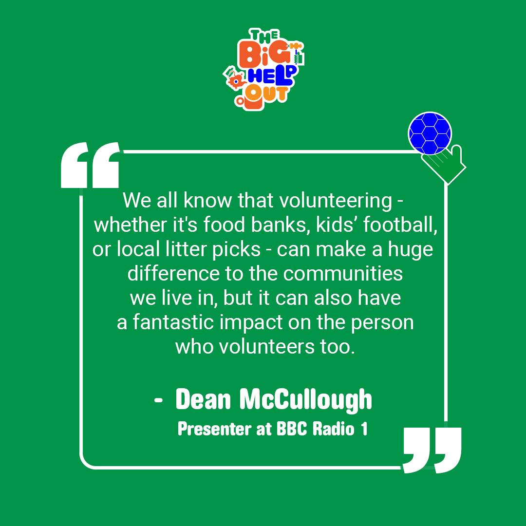 TheBigHelpOutUK's tweet image. Last year, nearly 100,000 people from Northern Ireland joined #TheBigHelpOut!

Join Dean McCullough and make a difference. Feel the positive impact volunteering has on you and your community. ✋💚

Find opportunities near you and #LendAHand: bit.ly/BHOApp-X