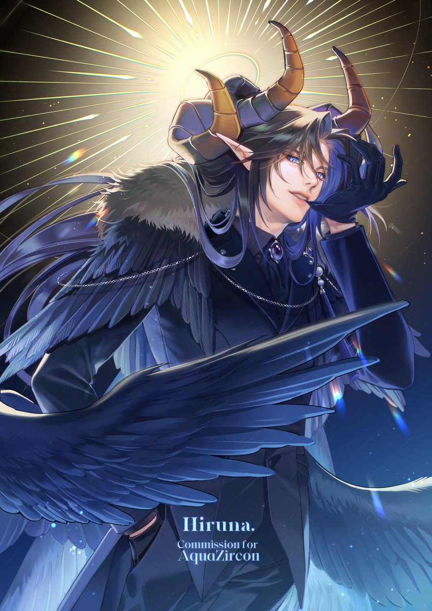 「Commission for AquaZircon 」|HIRUNAのイラスト