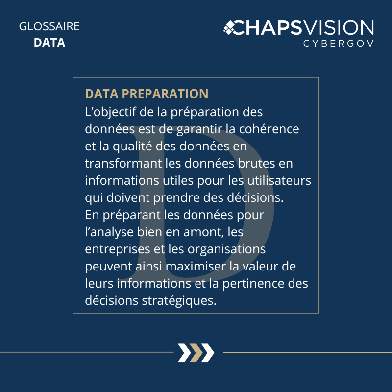 ChapsCybergov's tweet photo. [#DicoChaps] #DataPreparation

Cela consiste à prendre en entrée les données brutes (non structurées) collectées lors de la #DataCollection, de les transformer pour les enrichir et les normaliser pour être exploitables les unes avec les autres.

Pour en savoir plus ⤵