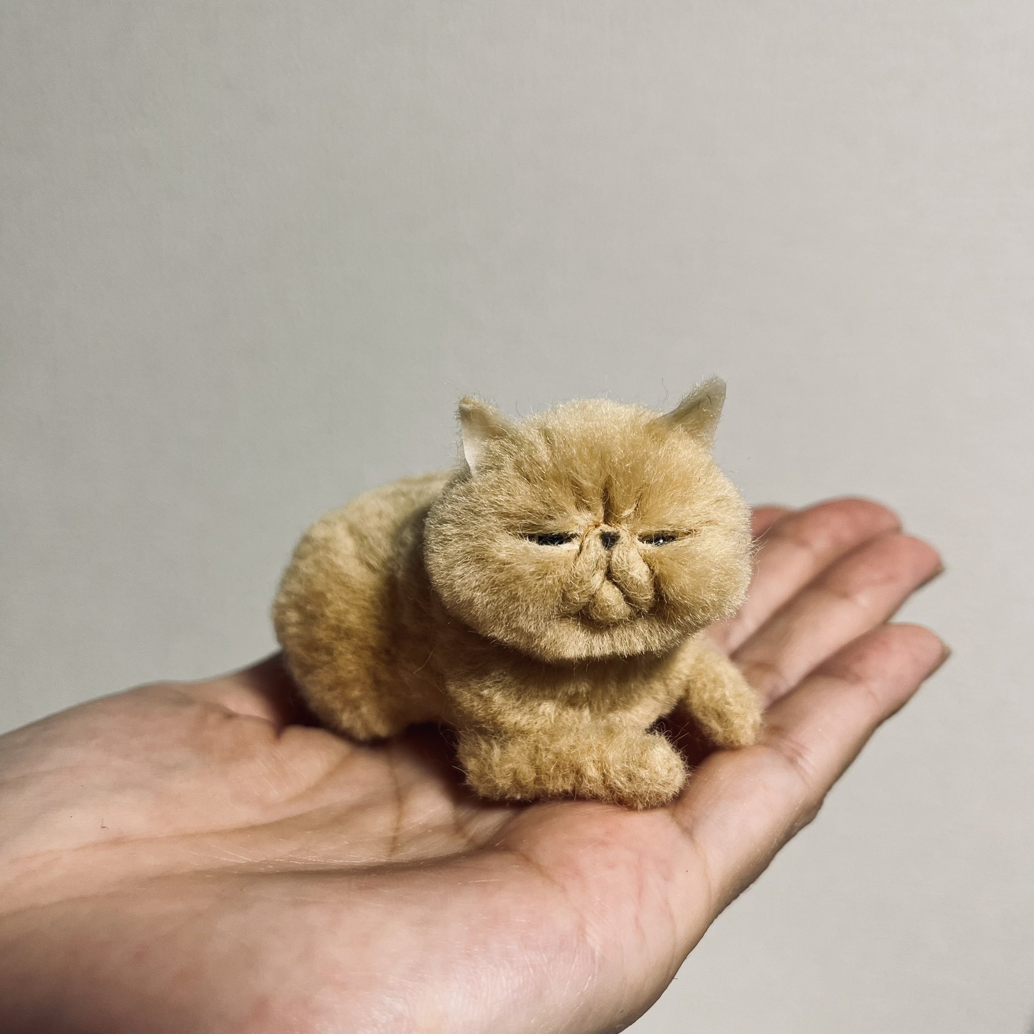 雑誌で紹介された 羊毛フェルト。猫。オーダーNo.82 凄 羊毛フェルト