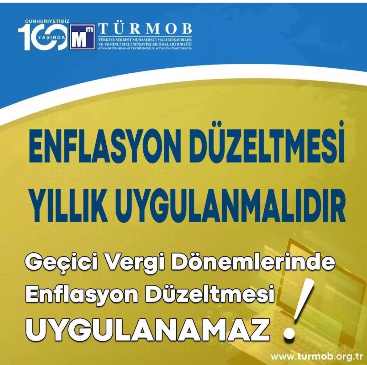 #enflasyonmuhasebesiyıllıkolmalı #enflasyonmuhasebesiyıllıkolmalıdır #EnflasyonDüzeltmesi #EnflasyonMuhasebesi 
Enflasyon muhasebesi yıllık olmalıdır
<a href="/HMBakanligi/">T.C. Hazine ve Maliye Bakanlığı</a> <a href="/memetsimsek/">Mehmet Simsek</a>