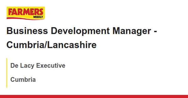 De Lacy Executive: Business Development Manager - Cumbria/Lancashire dlvr.it/T9lQNs