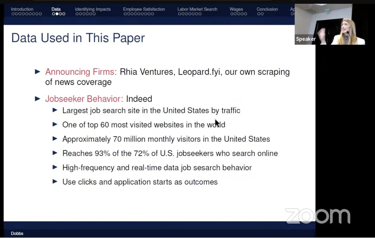 Pawel Adrjan (@paweladrjan) on Twitter photo "You have to be living under a rock (or be an economist who's never looked for a job like a normal person) to not have heard of Indeed and Glassdoor" 🤣
Great job <a href="/EmilyNix100/">Emily Nix</a> on presenting our paper with <a href="/allisonbegrace/">Allison Shrivastava</a> <a href="/SvenjaGudell/">Svenja Gudell</a> <a href="/JSockin/">Jason Sockin</a> <a href="/evanpstarr/">Evan Starr</a> at the NBER Pol Econ SI "You have to be living under a rock (or be an economist who's never looked for a job like a normal person) to not have heard of Indeed and Glassdoor" 🤣
Great job <a href="/EmilyNix100/">Emily Nix</a> on presenting our paper with <a href="/allisonbegrace/">Allison Shrivastava</a> <a href="/SvenjaGudell/">Svenja Gudell</a> <a href="/JSockin/">Jason Sockin</a> <a href="/evanpstarr/">Evan Starr</a> at the NBER Pol Econ SI