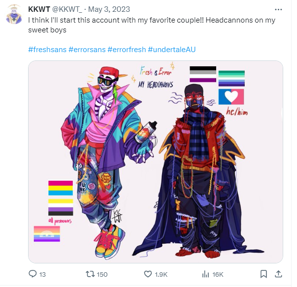 I NEVER THOUGHT THAT IT ACTUALLY WILL EVER HAPPENED WITH ME BUT SOMEBODY JUST STOLE MY WORK LOL

I drew my headcannon on Error a year ago and someone decided that now was the perfect time to just steal the design from me