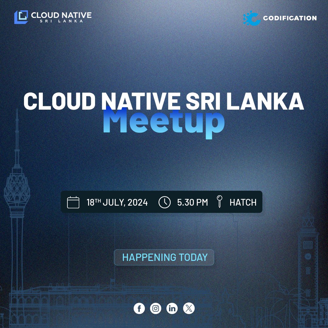 CloudNativeSL's tweet photo. 🚀 Meetup Day is Here! 🌟

The Cloud Native Sri Lanka July Meetup kicks off today at Hatch Works, Colombo. Get ready for an evening of learning, networking, and innovation. See you there! 💻🔥

#CNSL #CloudNativeSriLanka #JulyMeetup #HappeningToday https://t.co/fzgoUG8HY7