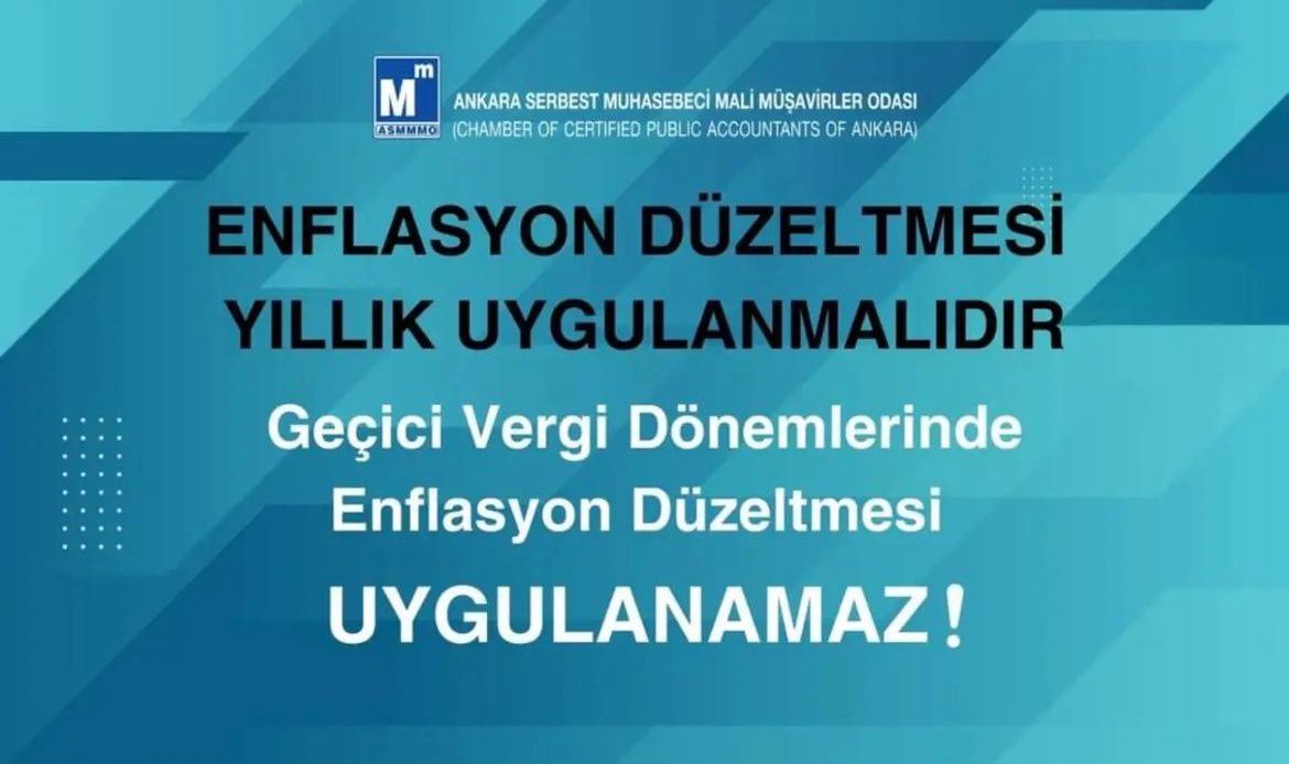 #enflasyonmuhasebesiyıllıkolmalı #enflasyonmuhasebesiyıllıkolmalıdır #EnflasyonDüzeltmesi #EnflasyonMuhasebesi 
Enflasyon muhasebesi yıllık olmalıdır
<a href="/HMBakanligi/">T.C. Hazine ve Maliye Bakanlığı</a> <a href="/memetsimsek/">Mehmet Simsek</a> 
Mali Müşavirleri ezmeyin, 
Mali Müşavirlere değer katın.