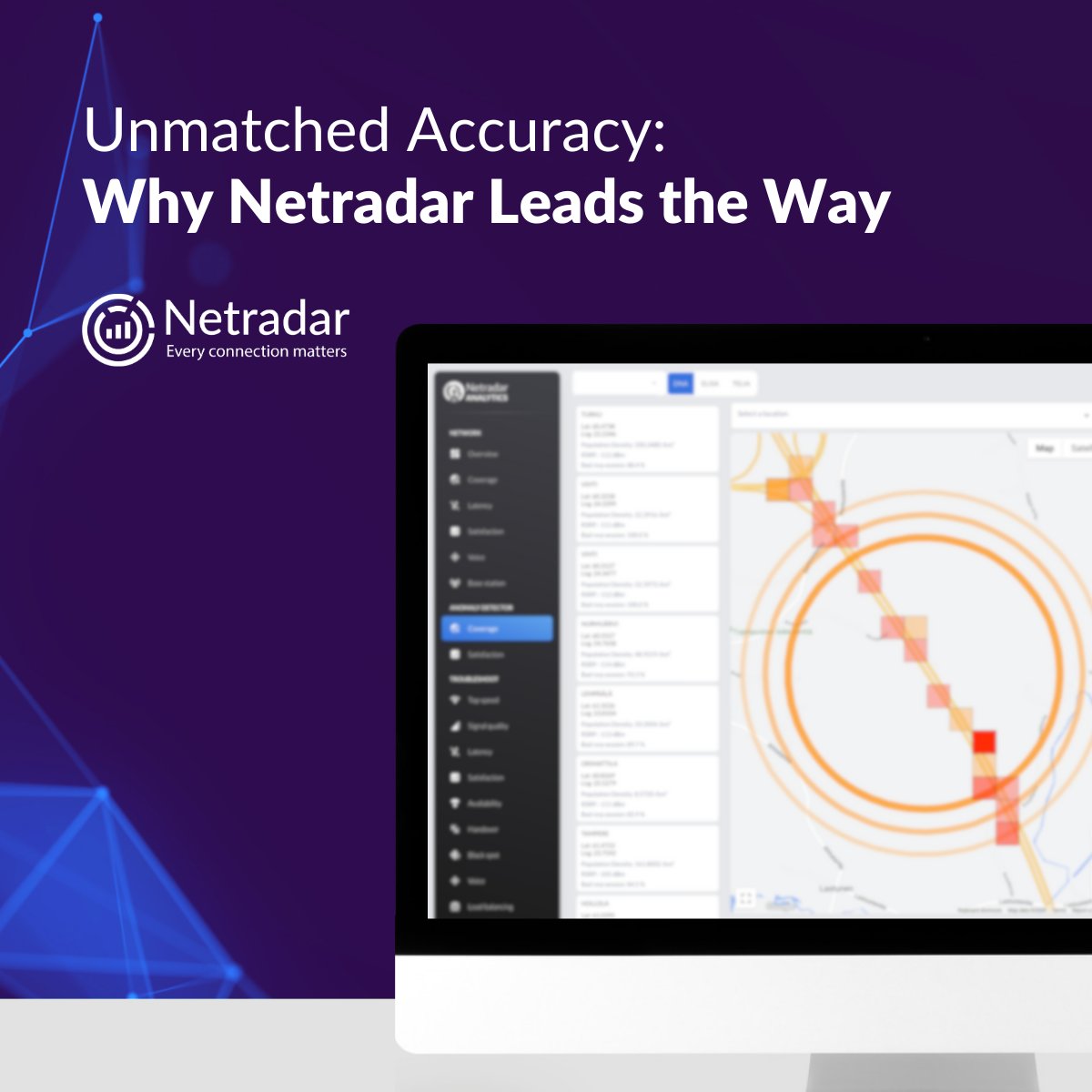 Accuracy is the cornerstone of Netradar’s analytics. Our algorithms ensure our data is not just accurate but relevant, placing us ahead of competitors in network intelligence. 

Experience our solution Netradar.com/contact-us for a demo. #Netradar #innovation #connectivity #AI
