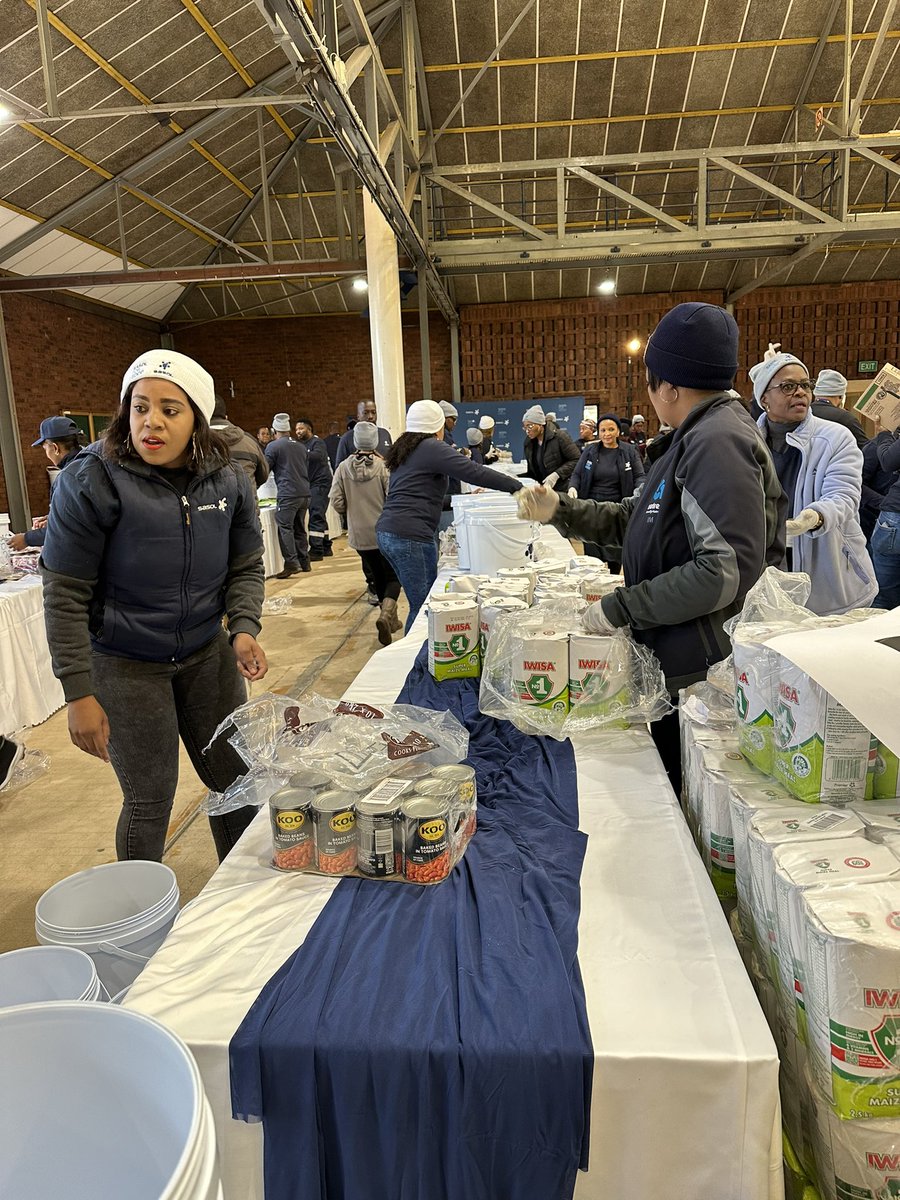 <a href="/SasolSA/">Sasol</a> is joining the world in honouring the legacy of Nelson Mandela today. Sasolburg Natref Operations packing 20 litre reusable buckets with nonperishable food for distribution to the needy in the community. #SasolforGood