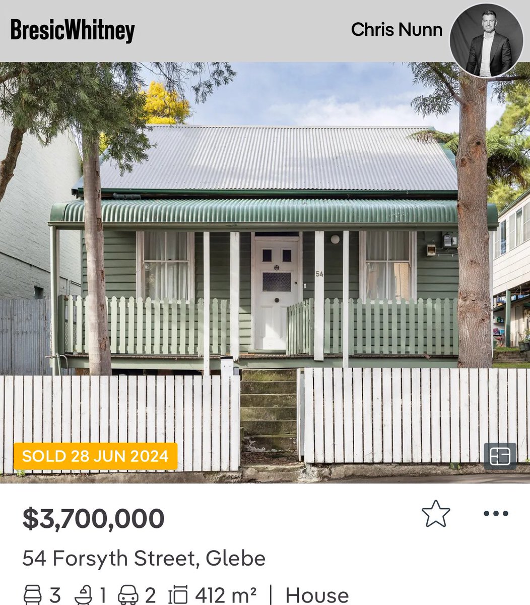 RBASHAGGER's tweet photo. Makes no sense blowing all your money on a castle in France when you can secure property with a single bathroom in Glebe for the same price. https://t.co/aBCKeSbc5U