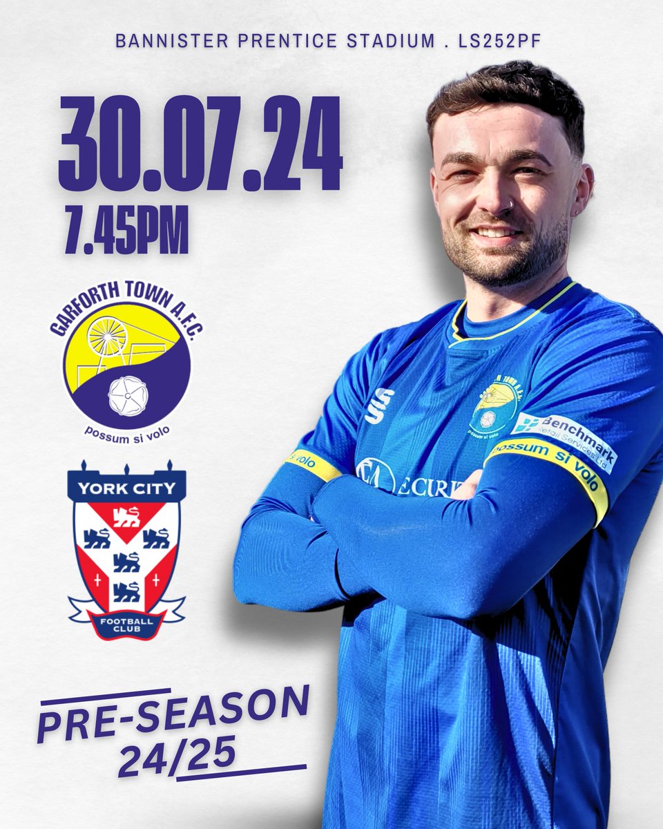 Garforth Town AFC (@thegarforthtown) on Twitter photo ***New date for your diaries***
We now have an extra home pre-season match, against <a href="/YorkCityFC/">York City FC</a>
on Tuesday 30th July, 7.45pm KO
#nonleague #groundhopping #leeds #garforth ***New date for your diaries***
We now have an extra home pre-season match, against <a href="/YorkCityFC/">York City FC</a>
on Tuesday 30th July, 7.45pm KO
#nonleague #groundhopping #leeds #garforth