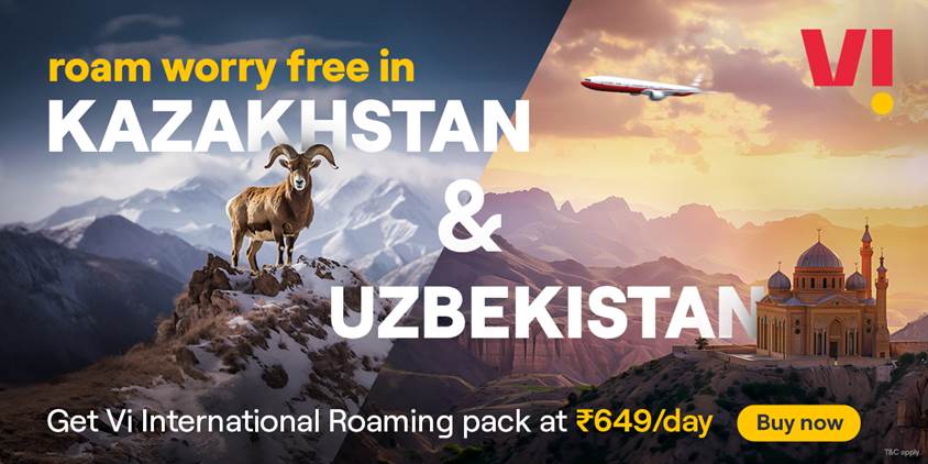 ViNewsOfficial's tweet image. Planning your next vacation across Central and West Asia? We are here to help you stay connected wherever your travels take you! Vi has introduced new #Postpaid International Roaming packs for three popular travel destinations in this region: Kazakhstan, Uzbekistan, and Jordan.