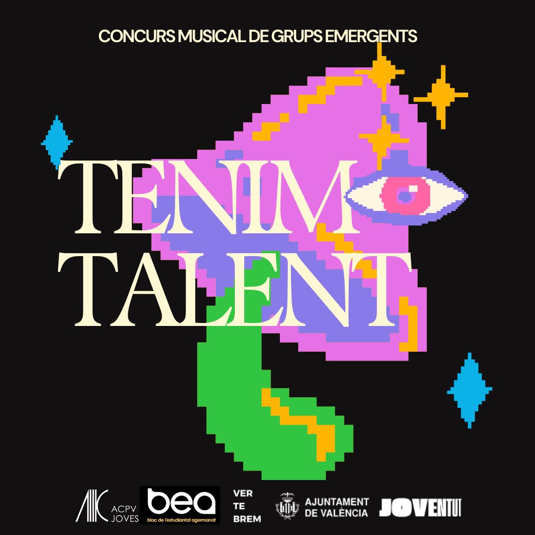 🎙️TENIM TALENT

🔥El concurs de grups musicals emergents del País Valencià.

❤️Amb <a href="/beanacional/">BEA País Valencià</a>, llancem aquesta inicitiva que culminarà amb un concert amb artistes reconeguts.

✍️El formulari d’inscripció: 
docs.google.com/forms/d/e/1FAI…

⏳Teniu fins al dia 15 d’agost!