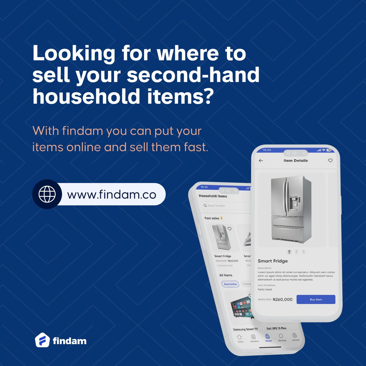 findamHQ's tweet photo. Do you know FindAm also offers one of the most secured and reliable platform to buy and sell second hand household items?

Click on the link below to find out more 

🔗 https://t.co/OKgvMIu2LP

 #tech #technigeria  #donjazzy #bigwiz #morayo #osimhen #davido #wizkid #vdm #blord https://t.co/8ytAoFZLS9