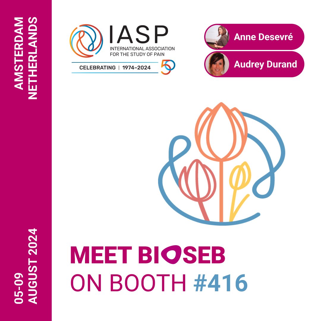 We are thrilled to announce Bioseb's participation at the <a href="/IASPpain/">IASP</a> World Congress

Join  Anne Desevré and Audrey Durand, in Amsterdam from August 5th to 9th, 2024.

Feel free to book a demo with us for our latest innovations in #pain research!

bioseb.com/en/contact-for…