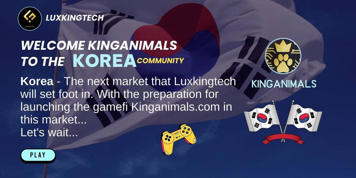 AXuan89's tweet photo. Korea - The next market that Luxkingtech will set foot in. With the preparation for launching the gamefi https://t.co/7LlQFYyJI9 in this market...
Let's wait... https://t.co/qaa6CEu5YR