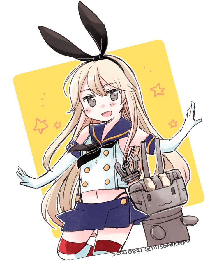 連装砲ちゃん ,島風(艦隊これくしょん) 「島風さんたしか前に描いたな…と発掘 今でもお気に入り… 」|みその🍥休憩中🐰🍓🌸のイラスト