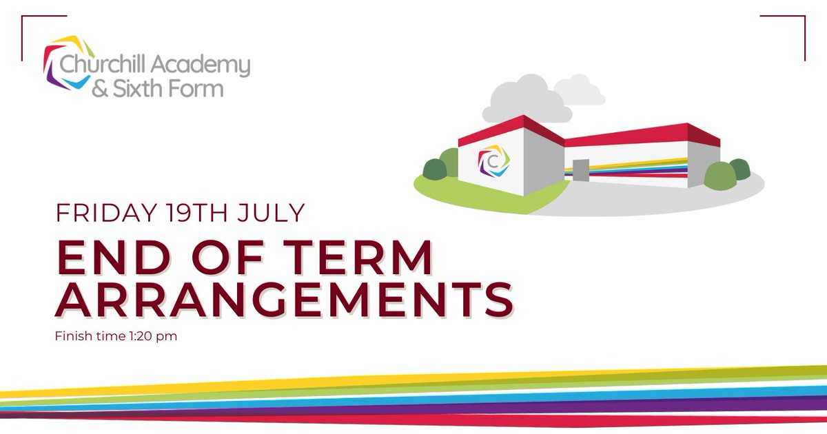 School's out for summer... nearly!

Tomorrow is the last day before our students break up for the summer holidays and there are a few final reminders.

Students may wear their PE kit. The Academy will finish at 1:20 pm. Coaches will arrive in line with the early finish.