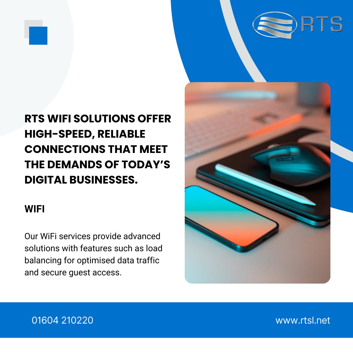 Seamless and reliable WIFI connectivity is a non-negotiable in the business world.

RTS WiFi solutions offer high-speed, reliable connections that meet the demands of today’s digital businesses.

Find out more:
rtsl.net/wifi/

#BusinessSolutions