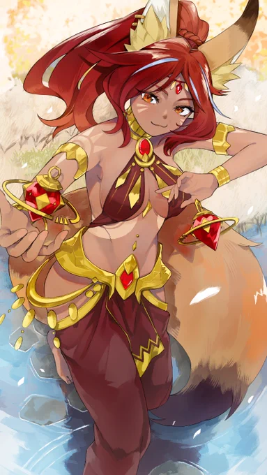 事前登録受付中! ババリア部族の紅蓮の踊り子サテラちゃんが好き! #AFKジャーニー #PR