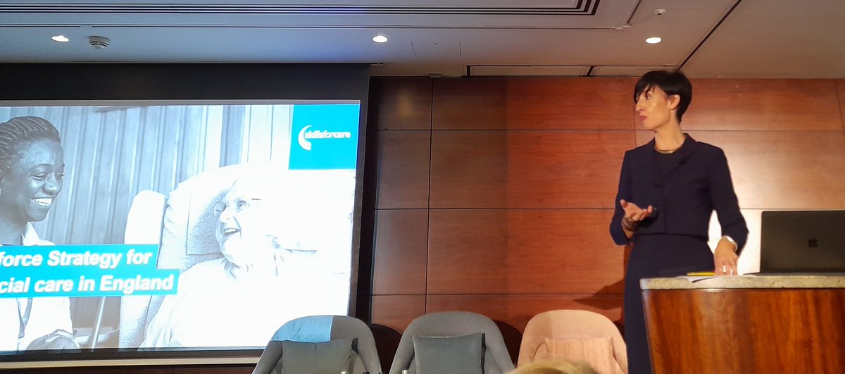 Exciting energy in the room for launch of <a href="/skillsforcare/">Skills for Care</a> Workforce Strategy for Adult Social Care in England this morning, hearing from @oonaghsmyth on #evidence #data #strategy #expertise #collaboration #partnership across the sector to find #workforce solutions for now &amp; future