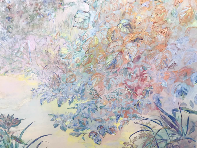 大学の課題の風景画藝祭(9月6,7,8)で展示しますので是非見に来てください日本画の小作品とオリジナルイラストの販売もある予定です 
