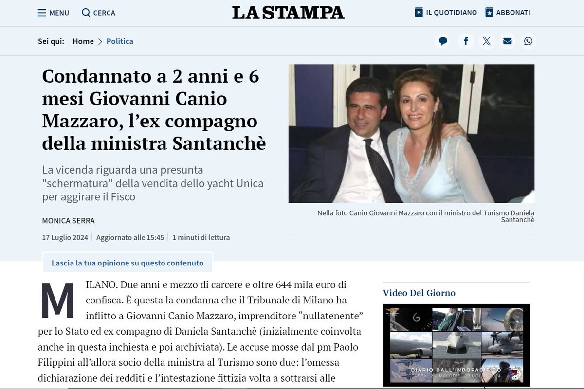 fforzano's tweet photo. Mi pare che l'archiviazione di #Santanché per la vicenda dello yacht comprato e venduto dalla #biofood, di cui era Legale Rappresentante (vicenda per cui è stato condannato #Mazzaro) sia quasi peggio di una condanna, perché è l'ufficializzazione che D. era solo una #testaDiLegno https://t.co/gNLaG0hr94
