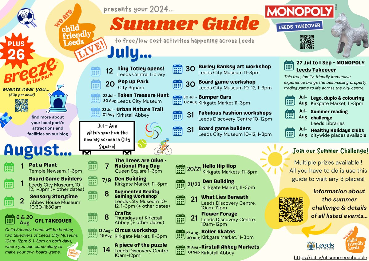 Our CFL Live Summer Guide to free and low cost events across Leeds is here! #CFLwishes 

Don't forget to check the blog for extra details and booking links for activities that require tickets! bit.ly/cflsummersched…