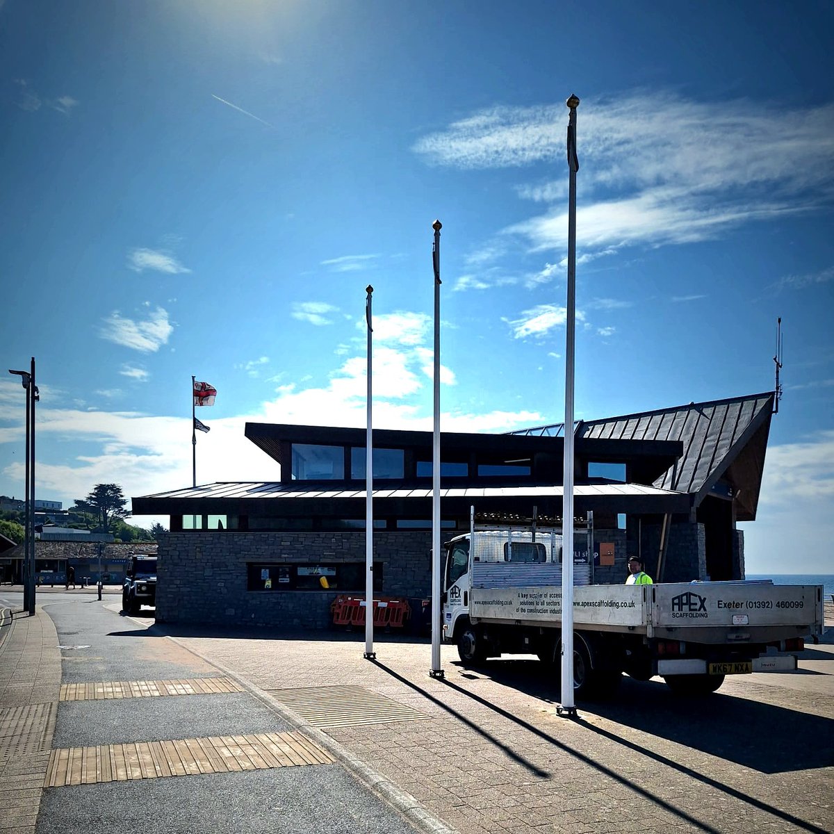 Apex Scaffolding (@apexscaffexe) on Twitter photo The refurbishment of the <a href="/ExmouthRNLI/">Exmouth Lifeboat</a> station will be carried out while the boats are still operational. A temporary roof will be erected to protect the building and all the essential life saving equipment inside it.
#rnli #scaffolding #exmouth #ithastobenasc #apexsignboard The refurbishment of the <a href="/ExmouthRNLI/">Exmouth Lifeboat</a> station will be carried out while the boats are still operational. A temporary roof will be erected to protect the building and all the essential life saving equipment inside it.
#rnli #scaffolding #exmouth #ithastobenasc #apexsignboard