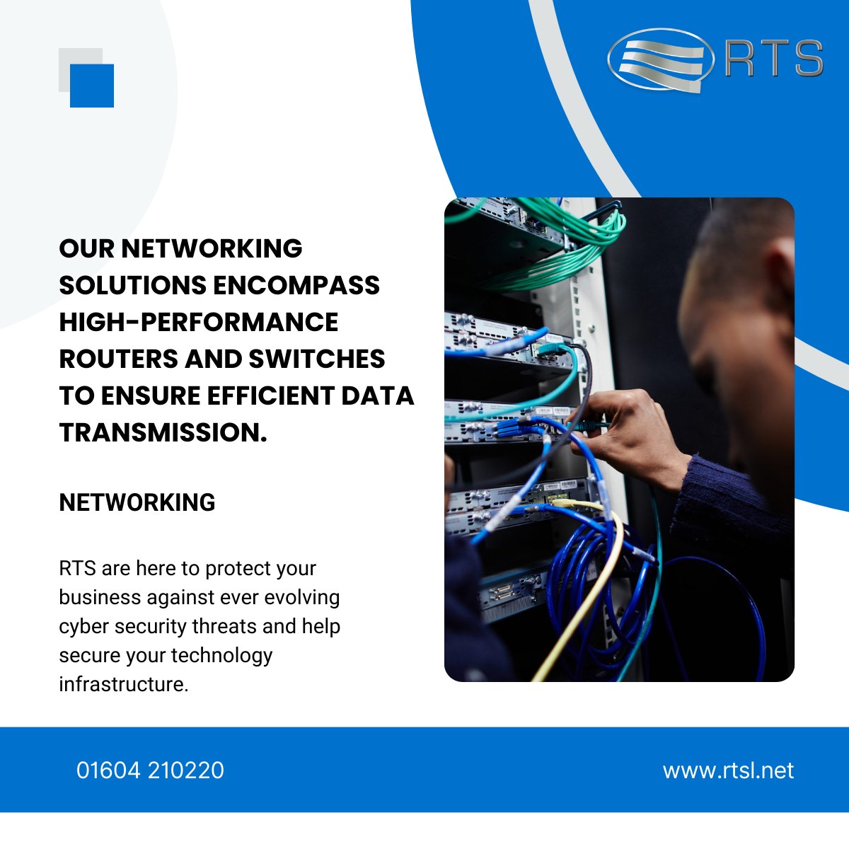 RTS are your ideal partner to optimise your network infrastructure. Our robust and trusted solutions include firewall protection, zero trust security and defence in depth security strategy.

Find out more:
rtsl.net/networking/

#BusinessSolutions