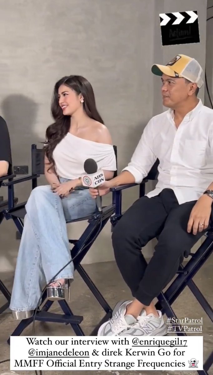 janenellatrends's tweet photo. [071824] Jane De Leon with actor Enrique Gil and direk Kerwin Go interviewed for their MMFF film, Strange Frequencies on TV Patrol Star Patrol 🤍

🎥 gretsfullido’s IG story

#JaneDeLeon #StrangeFrequencies https://t.co/xURwryFVBz
