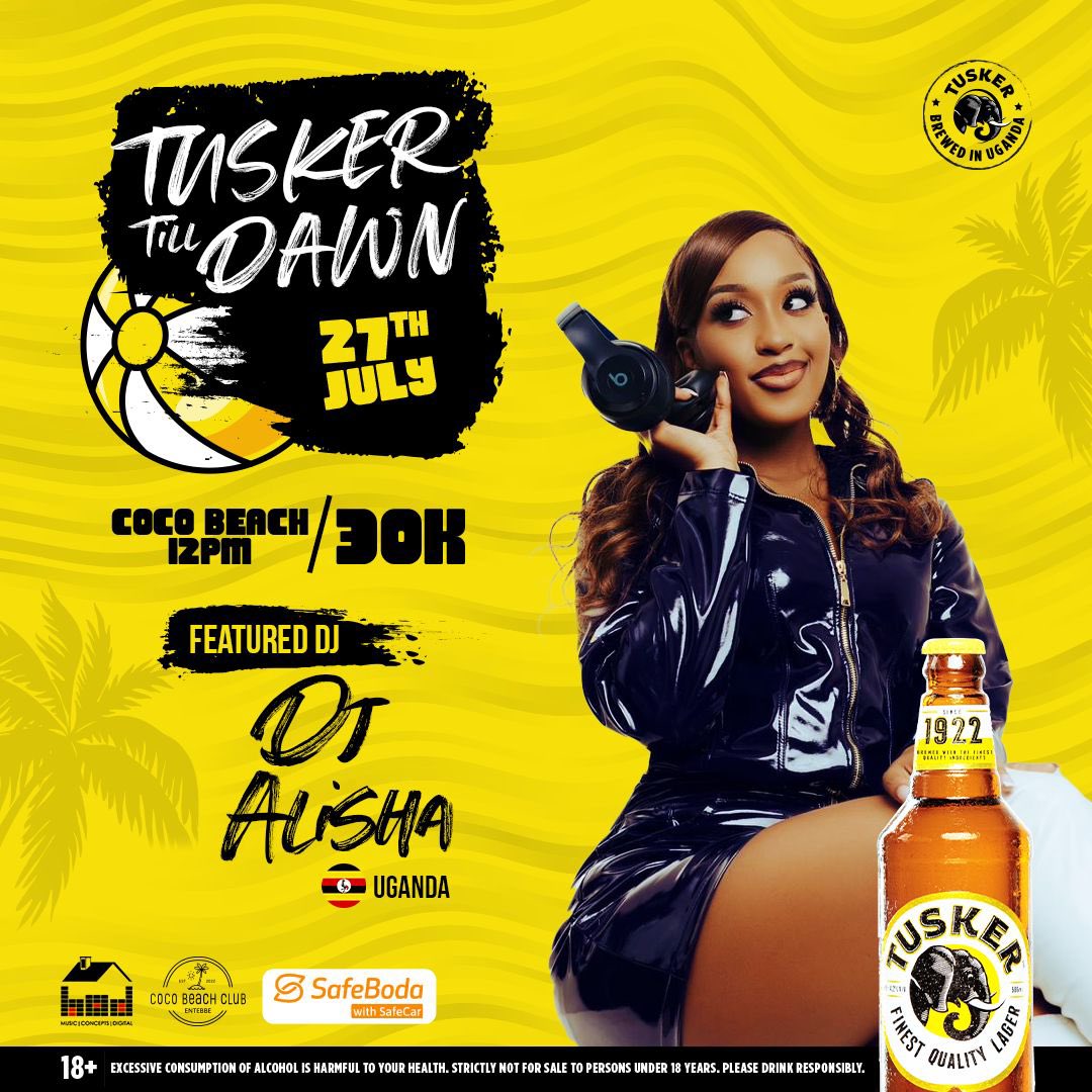The best female Dj in the world will be playing songs for you at coco beach come 27th this month, I will surely be there! 

#TuskerTillDawn