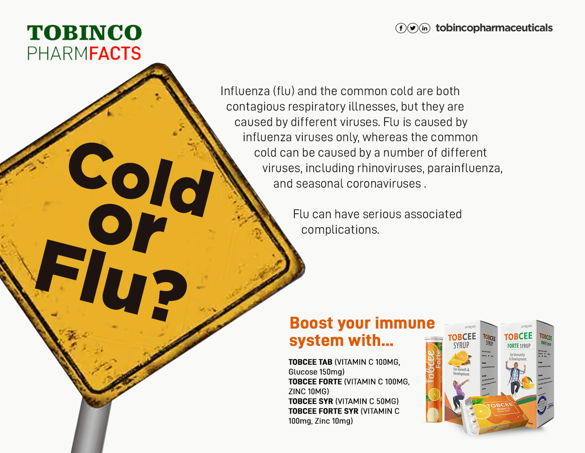 Tobincopharmacy's tweet photo. What is the difference between Cold and Flu?
#Flu #Coldplay #GhanaPolice #ThomasPartey #Herh #ChefSmith #MediaGeneral #GetWellSoon #ThursdayMorning #Thursday #thursdayvibes #Tobinco #Tobcee #Vitamin https://t.co/cZTUhD5npV