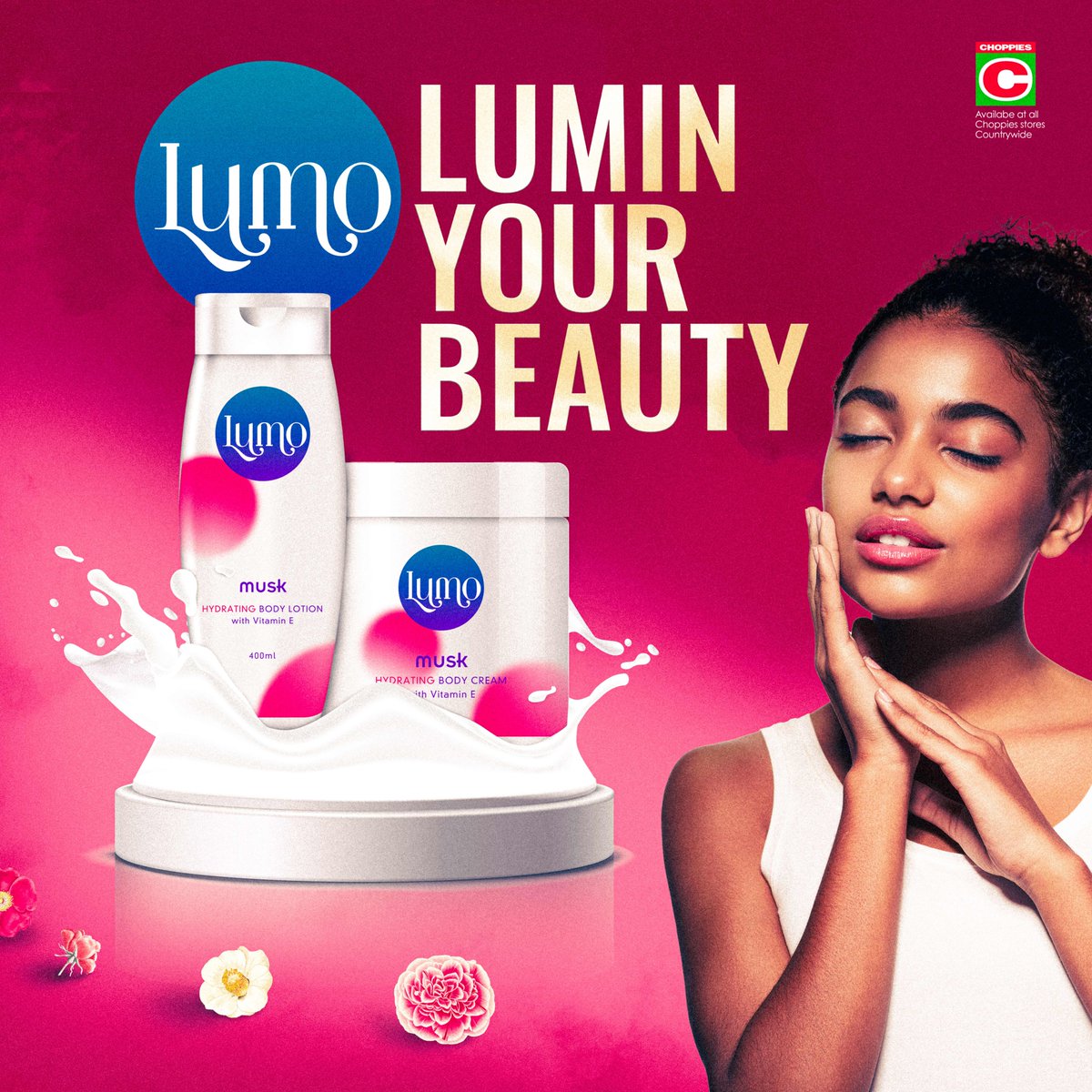 Visit your nearest Choppies store today and discover the full range of Lumo products. Don't miss out on these must-have items!

#lumo #bodycare #showergel #bodylotion #luminyourbeauty #choppies