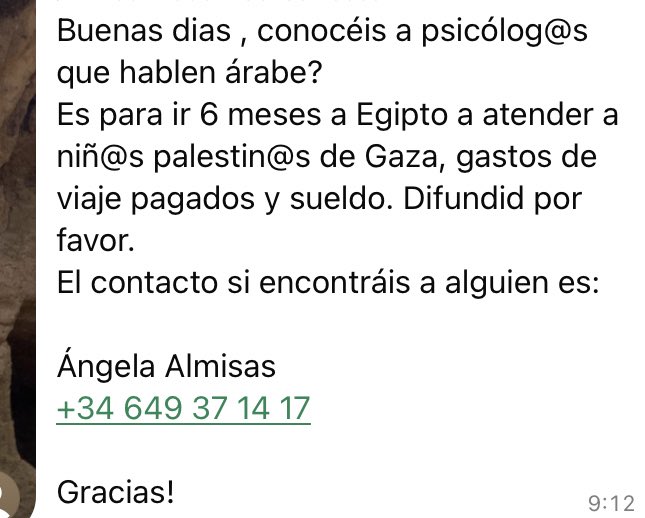 aleeeesh2's tweet photo. Han pasado esto por el grupo de Psicólogxs canarias ⬇️ https://t.co/I05oaSlAe6