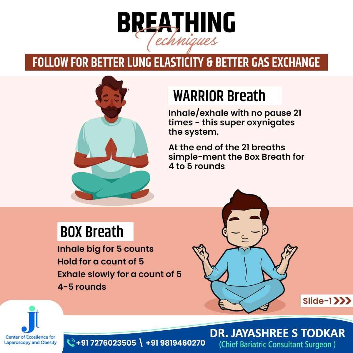 Dr_JTodkar's tweet photo. BREATHING  TECHNIQUES
.
.
.
.
.
#BetterLungHealth #WarriorBreath #BoxBreath #BreathingTechniques #LungElasticity #GasExchange #Breathing #JourneyBreath #BreathBetter #HealthyLungs #DrJayashreeTodkar https://t.co/TRGlgUe1BX