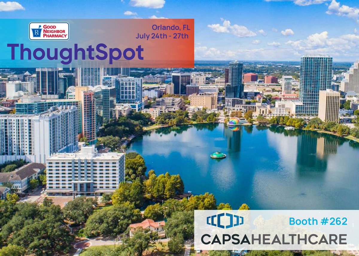Join us at the GNP ThoughtSpot trade show from July 24-27 in Orlando! 🌟

Visit Capsa at booth #262 to discover innovative solutions to enhance your pharmacy’s performance and customer care.

Let’s connect and elevate your pharmacy!

#ThoughtSpot2024 #GNP #PharmacyAutomation