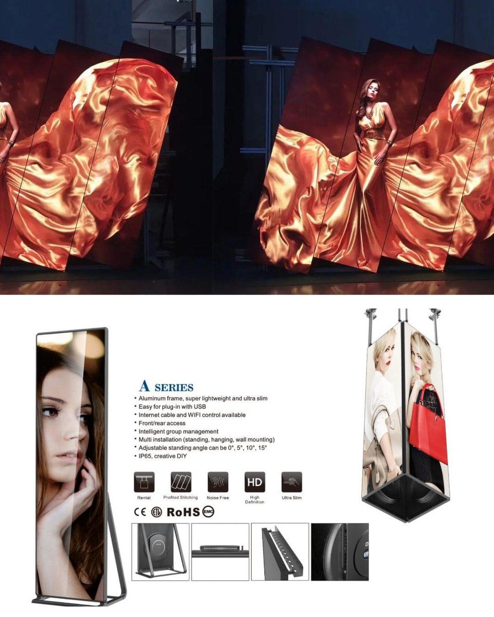 DesayDisplays's tweet image. 🌟 Check out Desay’s High-End Smart LED Poster A Series! Ultra-thin, high brightness, and smart control for the ultimate visual impact. Perfect for retail, events, and corporate settings. 

#DesayLED #ASeries #LEDDisplay #OutdoorAdvertising #RentalLED