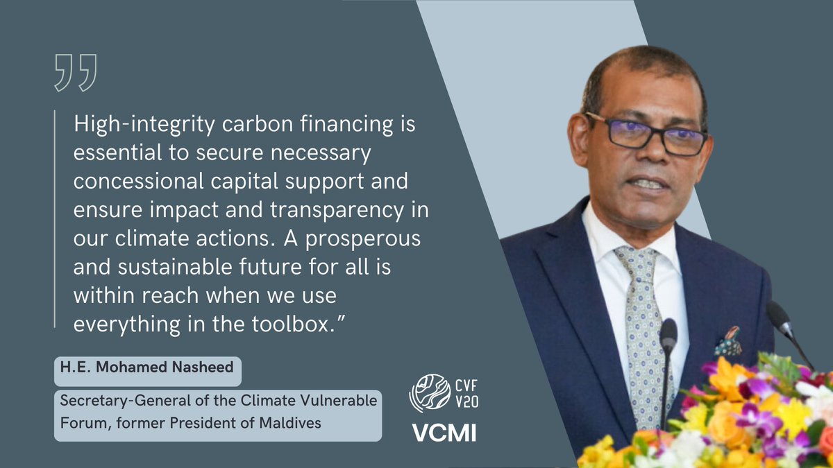 ⭐ We're delighted to receive support from Former Maldives President <a href="/MohamedNasheed/">Mohamed Nasheed</a>, Secretary General of <a href="/TheCVF/">Climate Vulnerable Forum</a>, for our recent partnership.

Join us in supporting equitable, resilient economies and a sustainable future for all. Learn more: ow.ly/7Qqw50SyfY0

<a href="/V20Group/">V20 Finance Ministers</a>