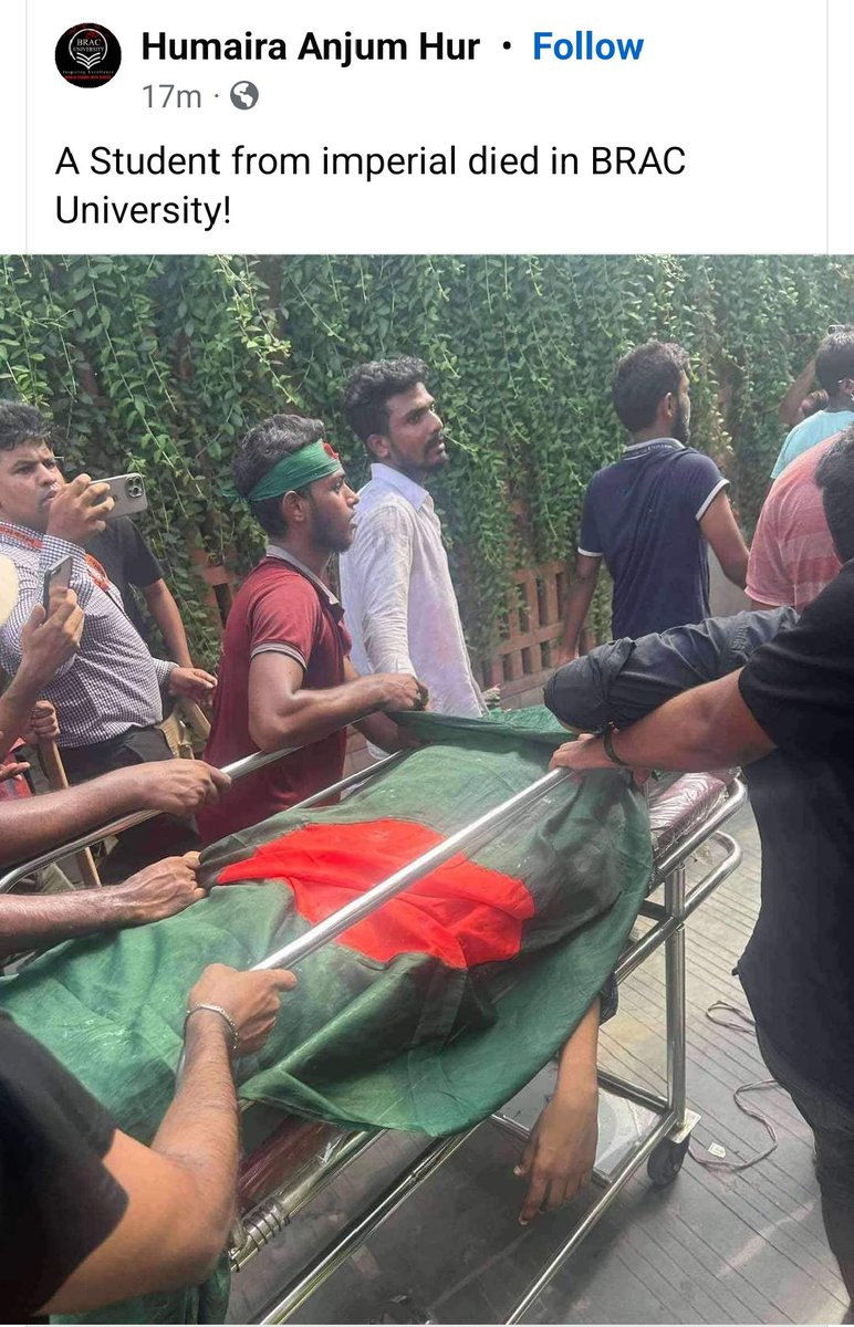 rashad_2161392's tweet photo. Another innocent one bites the dust amidst attack at BRAC UNIVERSITY, run by the biggest ngo in the globe, BRAC

#SaveBangladeshiStudents 
#AllEyesOnBangladesh https://t.co/FhpcOclhjg
