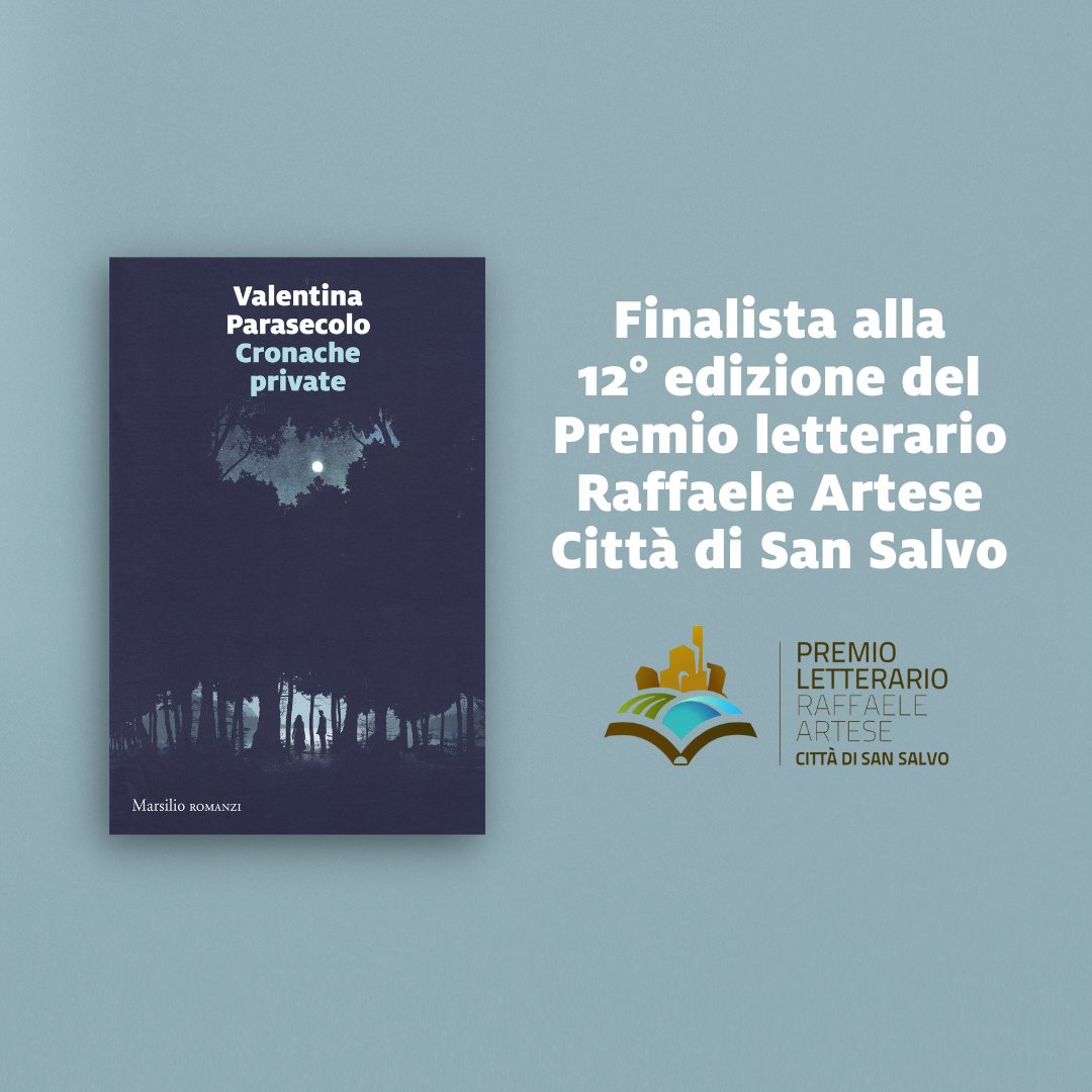 👏 Siamo molto lieti di annunciare che “Cronache private” di Valentina Parasecolo è finalista alla 12° edizione del Premio letterario "Raffaele Artese - Città di San Salvo", riservato agli scrittori esordienti.

Incrociamo le dita!🤞

Scopri il libro qui
🔗marsilioeditori.it/libri/scheda-l…