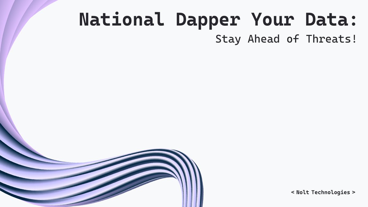 Nolttechnologi2's tweet photo. #NationalDapperYourData📊
In the digital age, safeguarding business data is crucial.
We specialize in #secure, bespoke #software solutions. From #OrganizingDatabases to #AutomatingWorkflows.
Choose our #SoftwareDevelopment service!
👉Contact us: https://t.co/kxa6U2vqtR https://t.co/9Wo0cvHI86