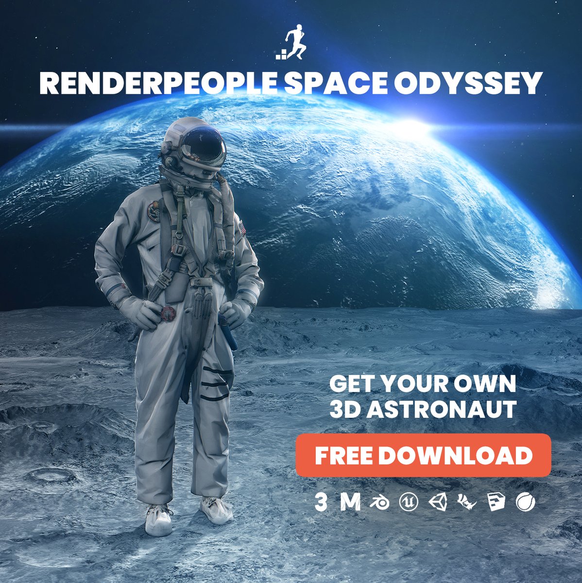 🌕👨‍🚀 Celebrate 55 Years Since the Moon Landing with Us! 🚀✨

👉 Grab your very own 3D astronaut and start your journey to the stars: renderpeople.com/3d-people/🌟 Download your free model today and let your creativity take flight.