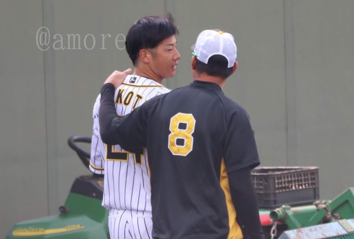 dh_amore's tweet photo. 2019.6.4@鳴尾浜

同郷の後輩は気になるんよ☺

ドメさんは優しいんよ☺

#横田慎太郎 #福留孝介 https://t.co/vbL2kqgylD